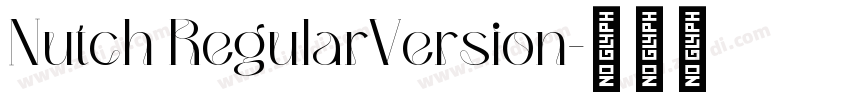 Nutch RegularVersion字体转换